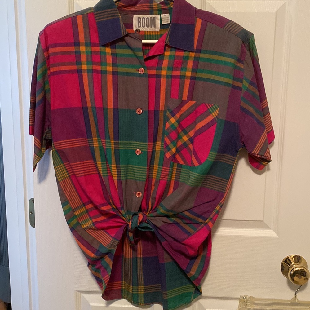 Plaid Boom Top